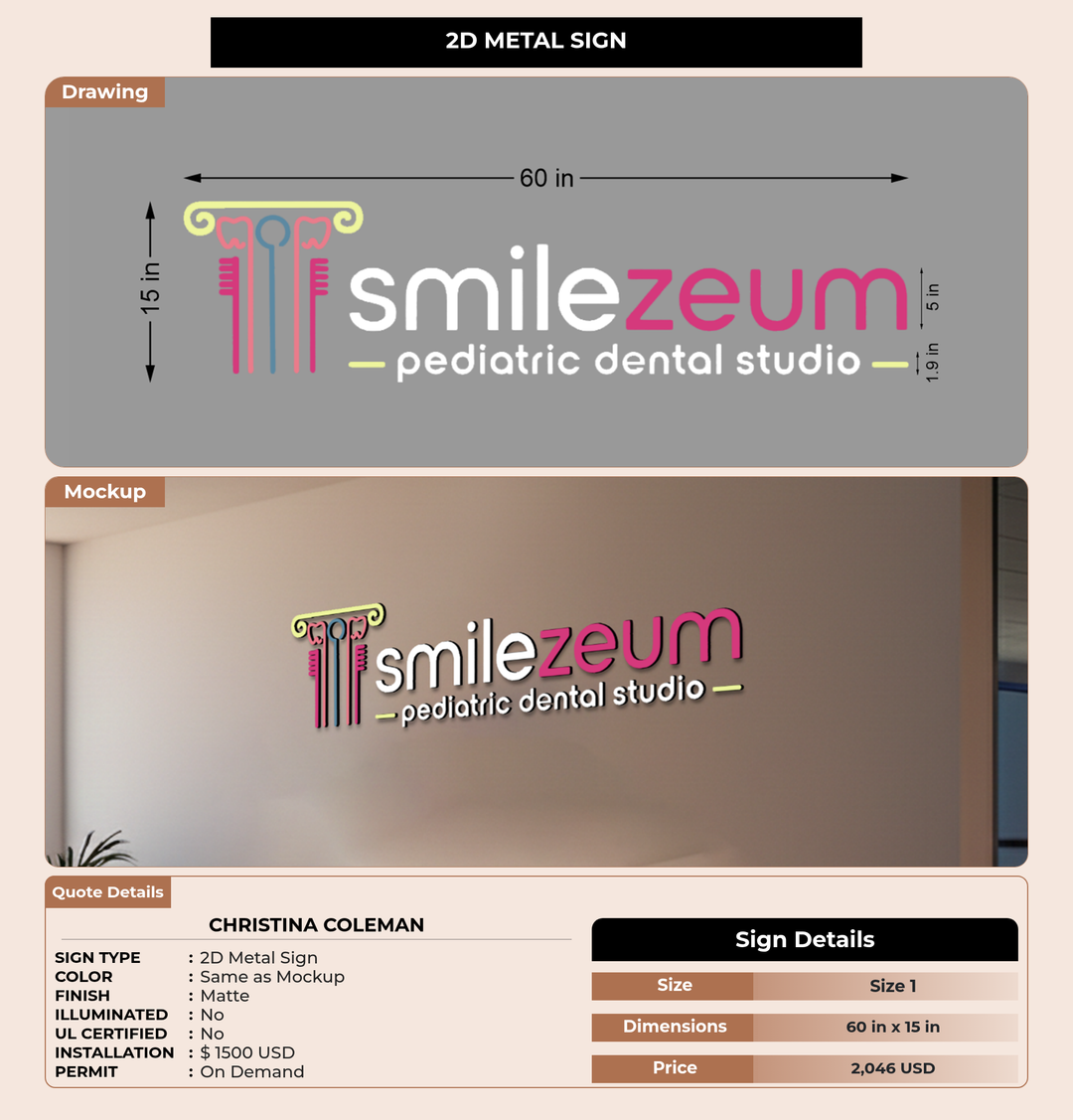 CUSTOM MOCKUP SIGN FOR Christina Coleman