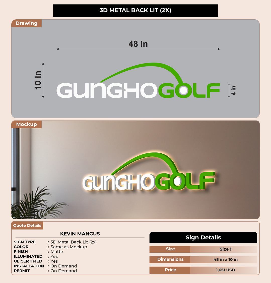 CUSTOM MOCKUP SIGN FOR Kevin Mangus