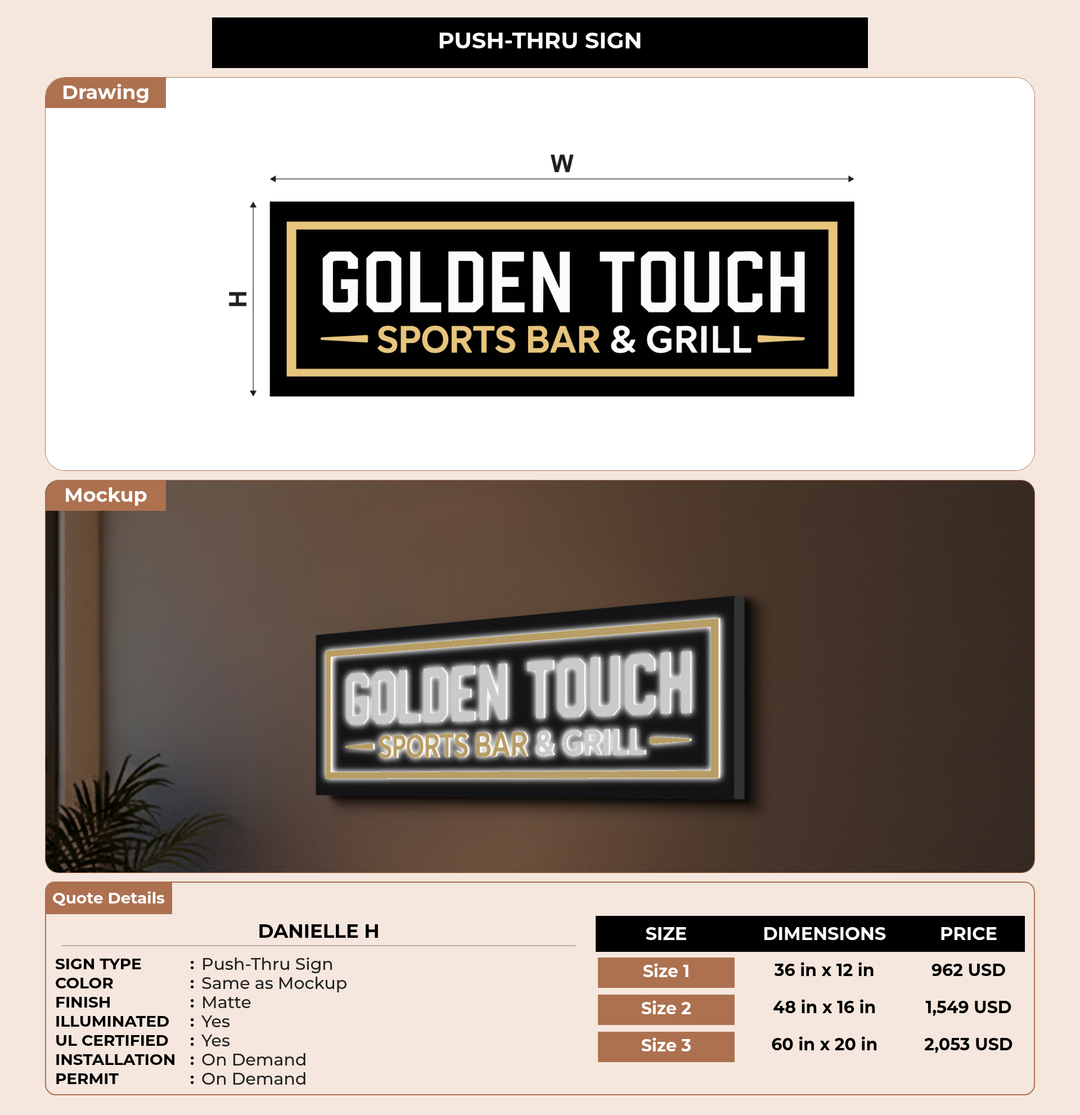 CUSTOM MOCKUP SIGN FOR Danielle H