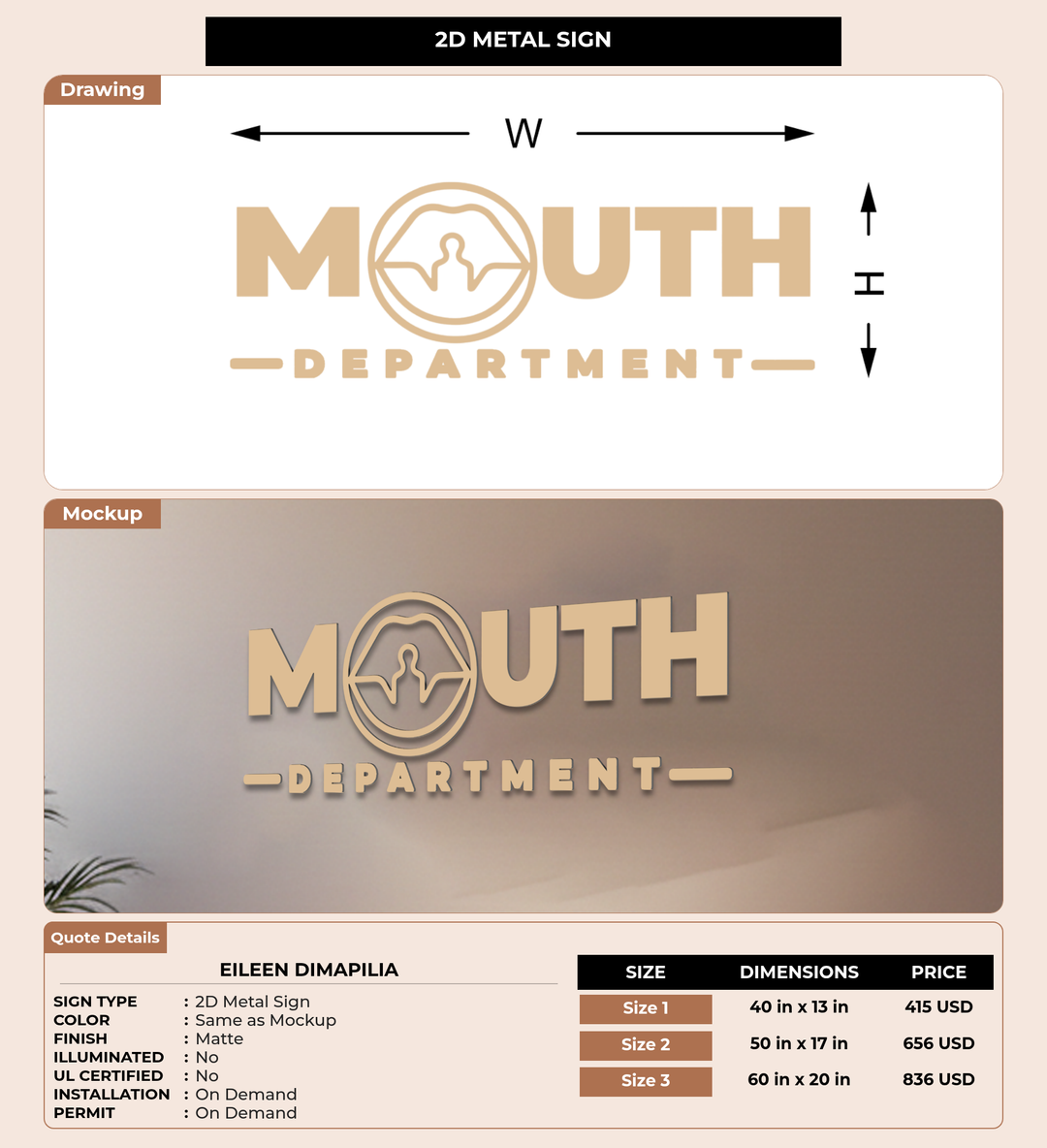 CUSTOM MOCKUP SIGN FOR Eileen Dimapilia