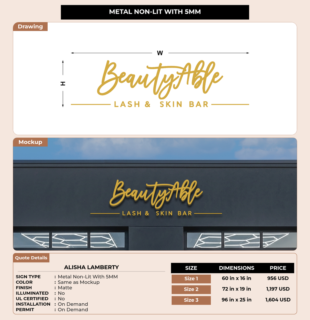 CUSTOM MOCKUP SIGN FOR Alisha Lamberty
