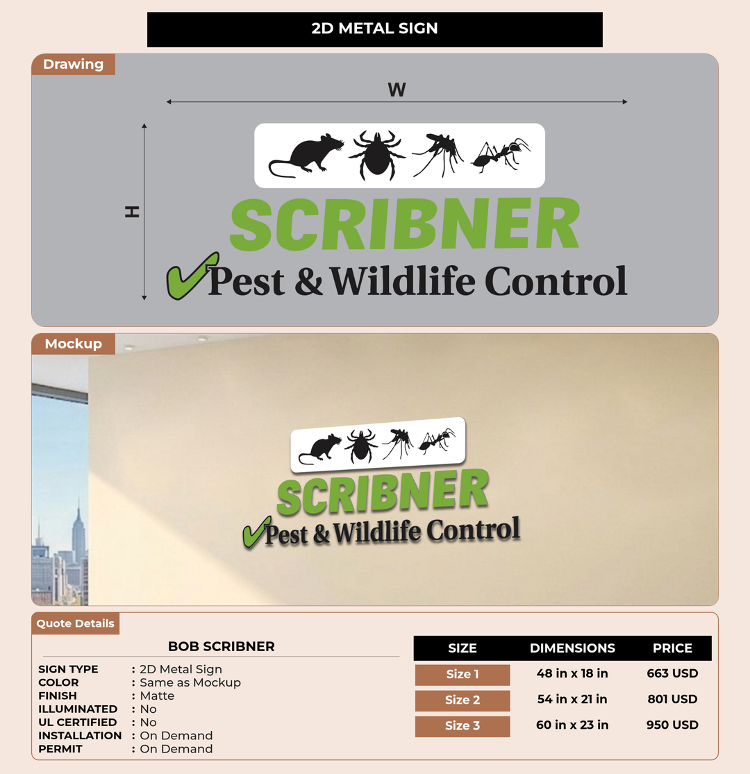 CUSTOM MOCKUP SIGN FOR Bob Scribner