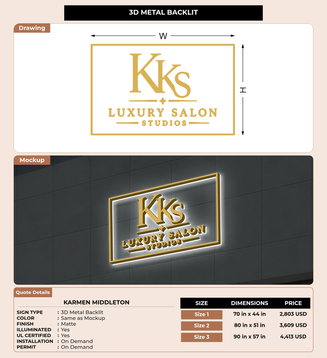 CUSTOM MOCKUP SIGN FOR Karmen Middleton