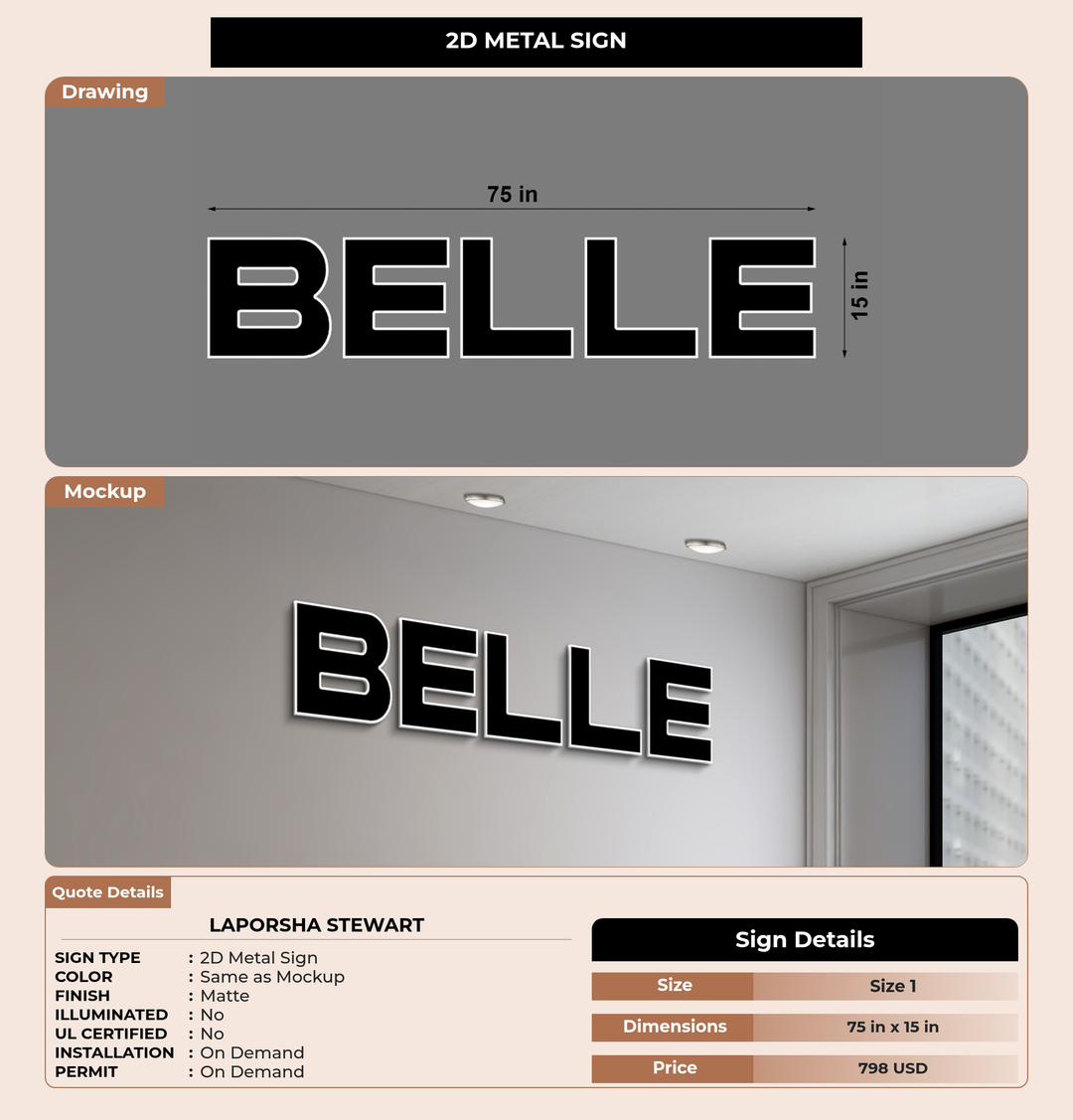 CUSTOM MOCKUP SIGN FOR LaPorsha Stewart