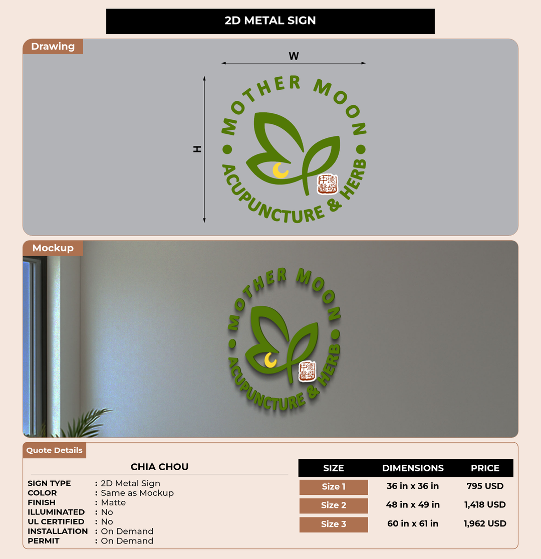 CUSTOM MOCKUP SIGN FOR Chia Chou