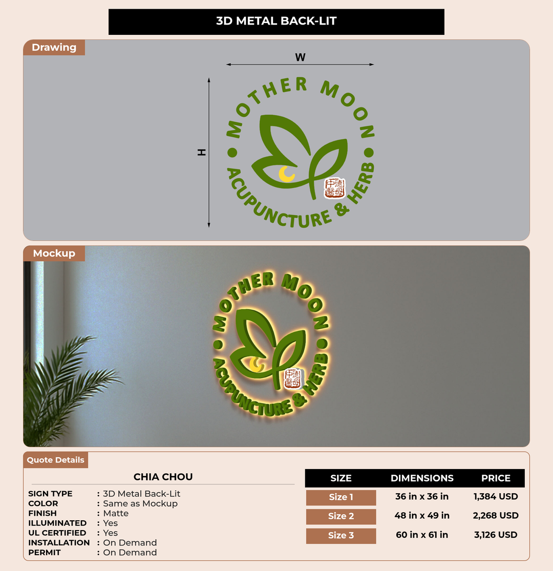 CUSTOM MOCKUP SIGN FOR Chia Chou