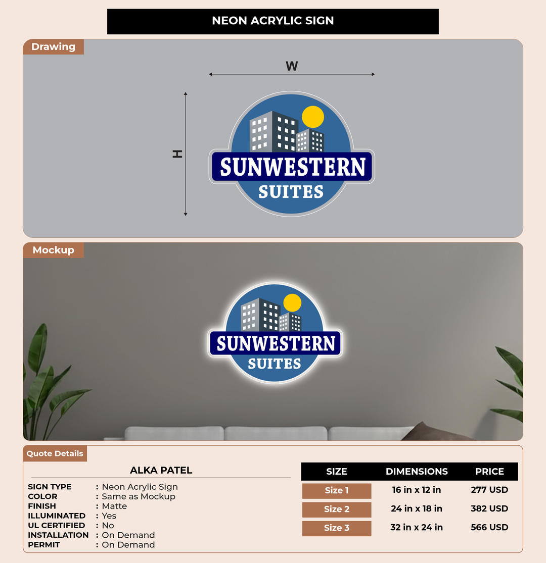 CUSTOM MOCKUP SIGN FOR Alka Patel