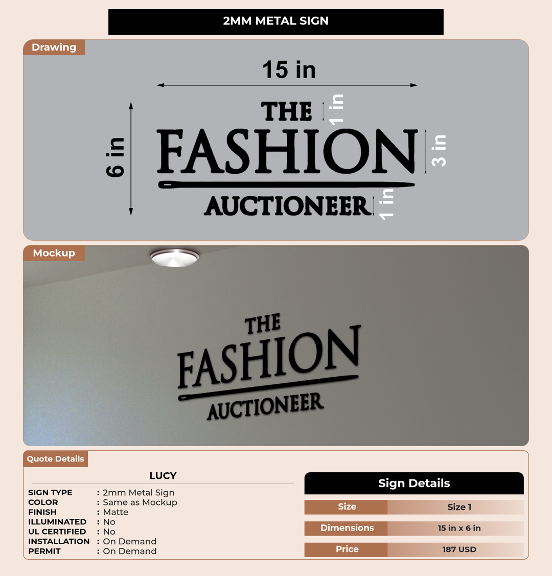 CUSTOM MOCKUP SIGN FOR Lucy