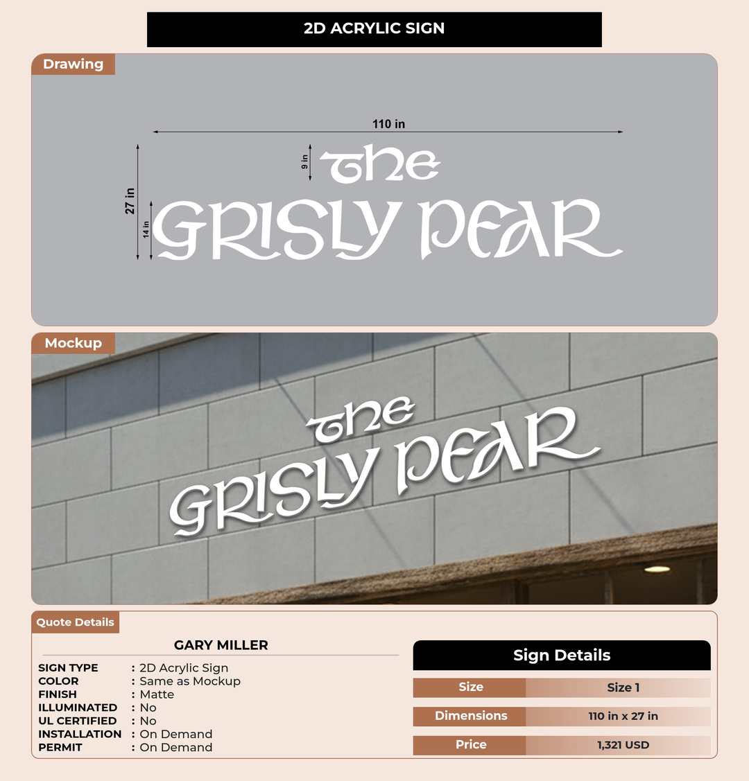 CUSTOM MOCKUP SIGN FOR Gary Miller