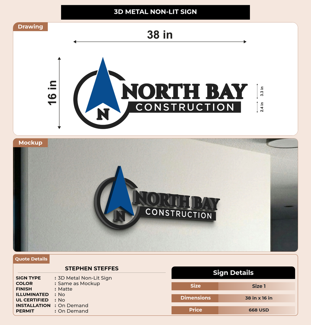 CUSTOM MOCKUP SIGN FOR Stephen Steffes