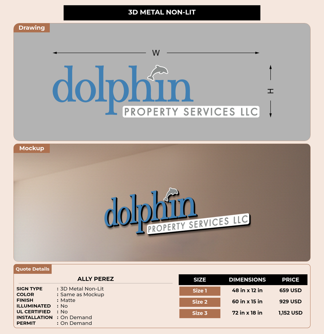 CUSTOM MOCKUP SIGN FOR Ally Perez