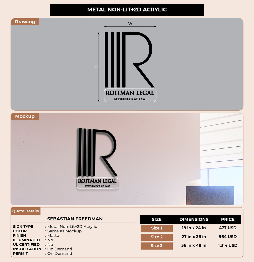 CUSTOM MOCKUP SIGN FOR Sebastian Freedman