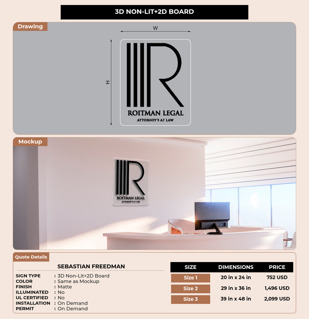 CUSTOM MOCKUP SIGN FOR Sebastian Freedman