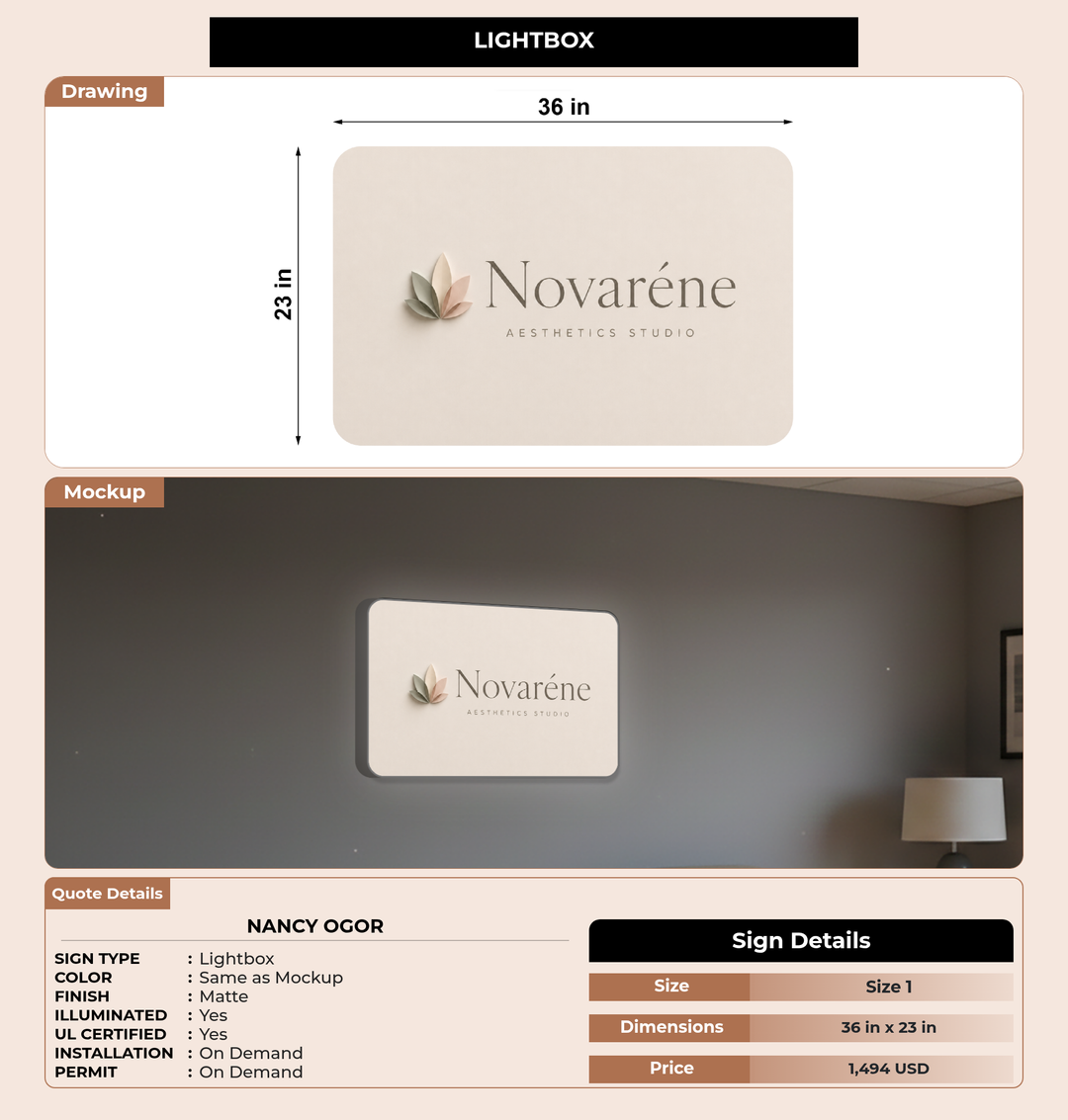 CUSTOM MOCKUP SIGN FOR NANCY OGOR