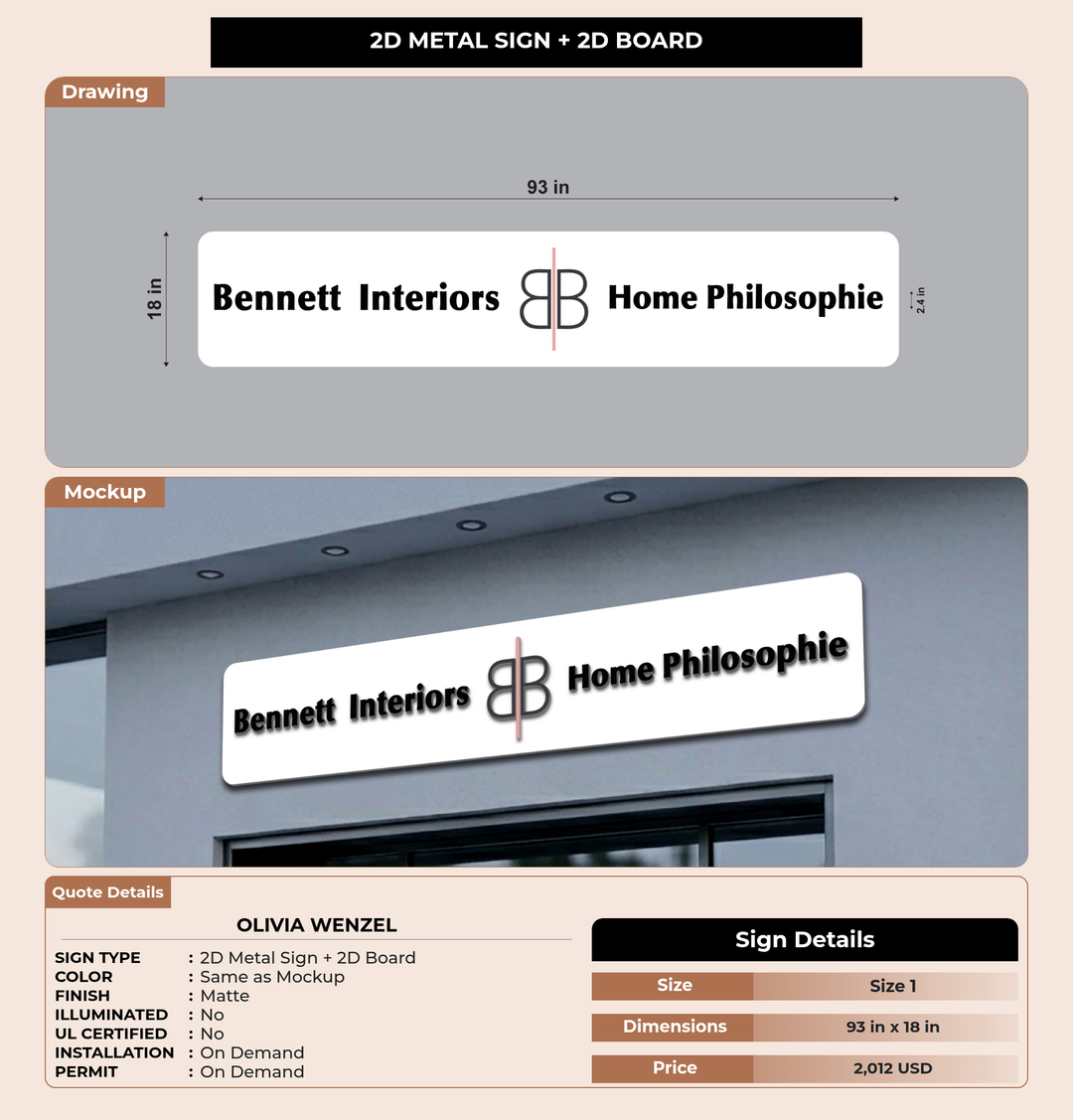CUSTOM MOCKUP SIGN FOR Olivia Wenzel
