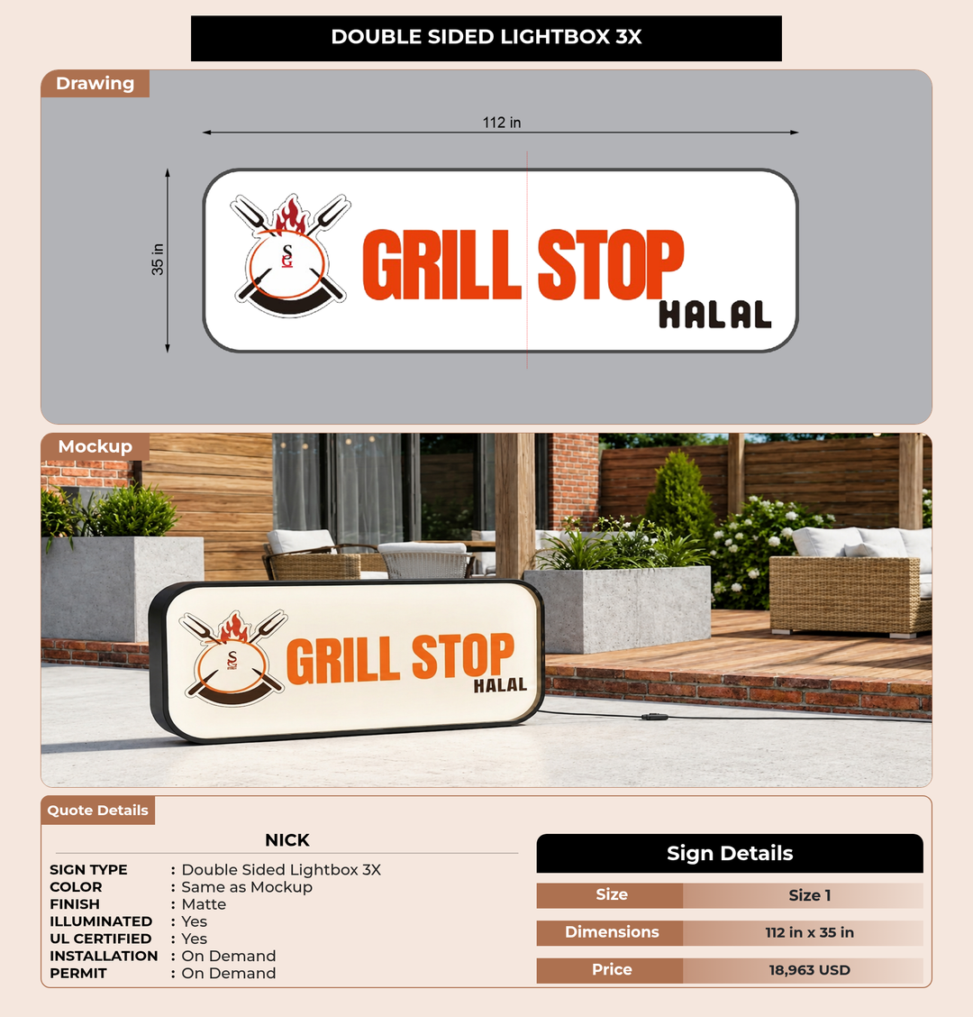 CUSTOM MOCKUP SIGN FOR Nick