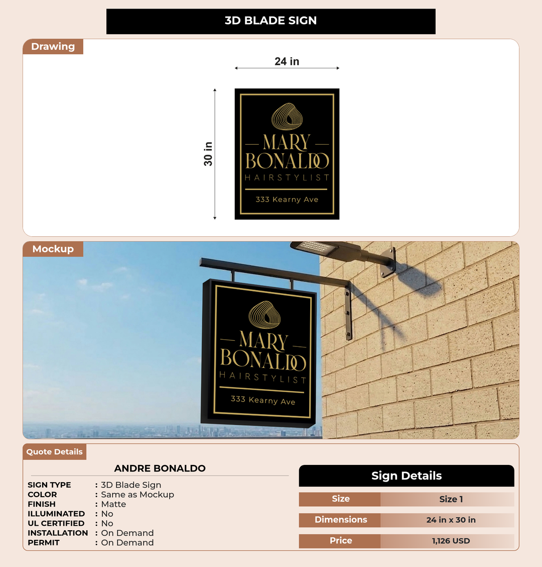 CUSTOM MOCKUP SIGN FOR Andre bonaldo
