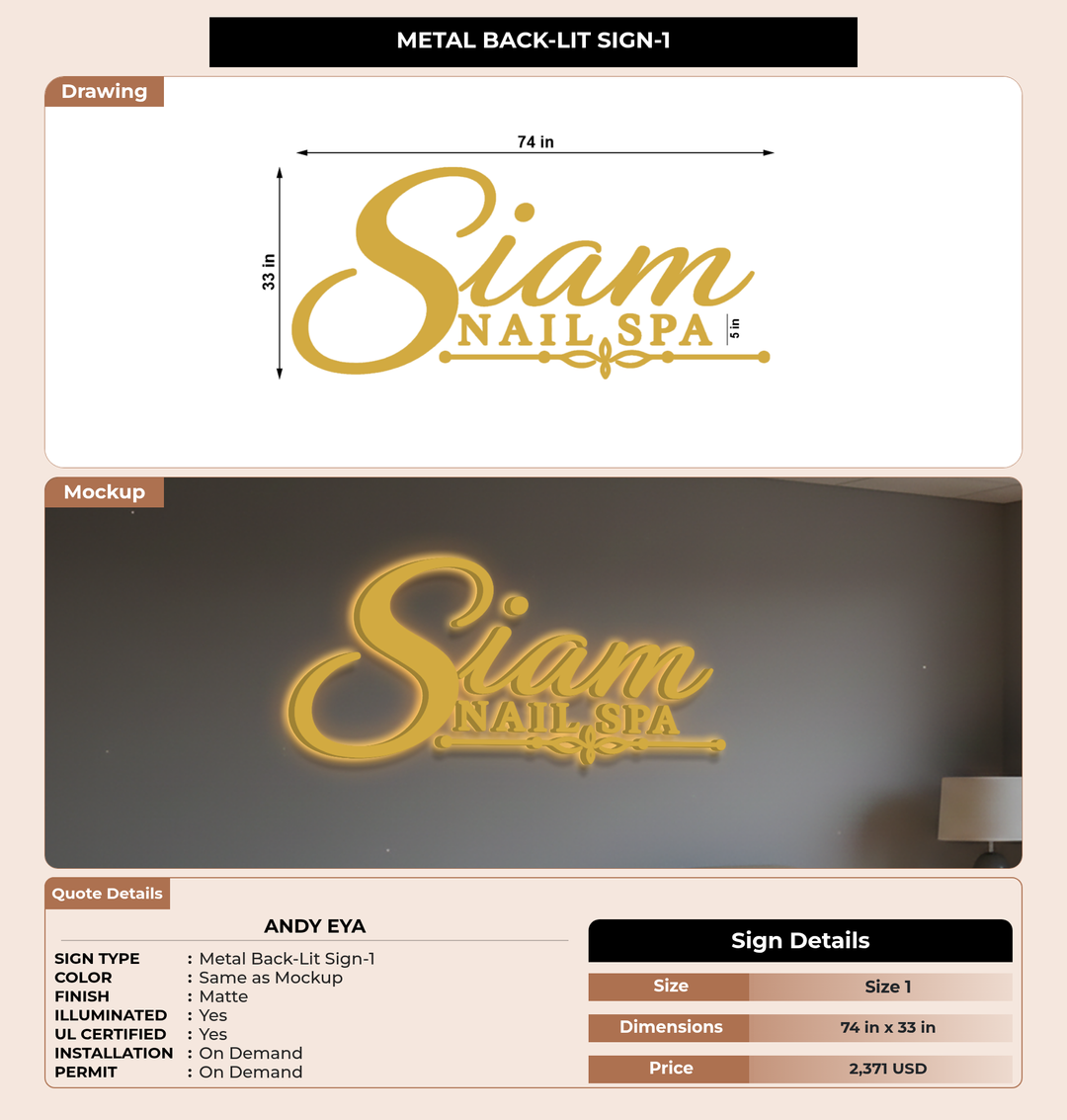 CUSTOM MOCKUP SIGN FOR Andy Eya