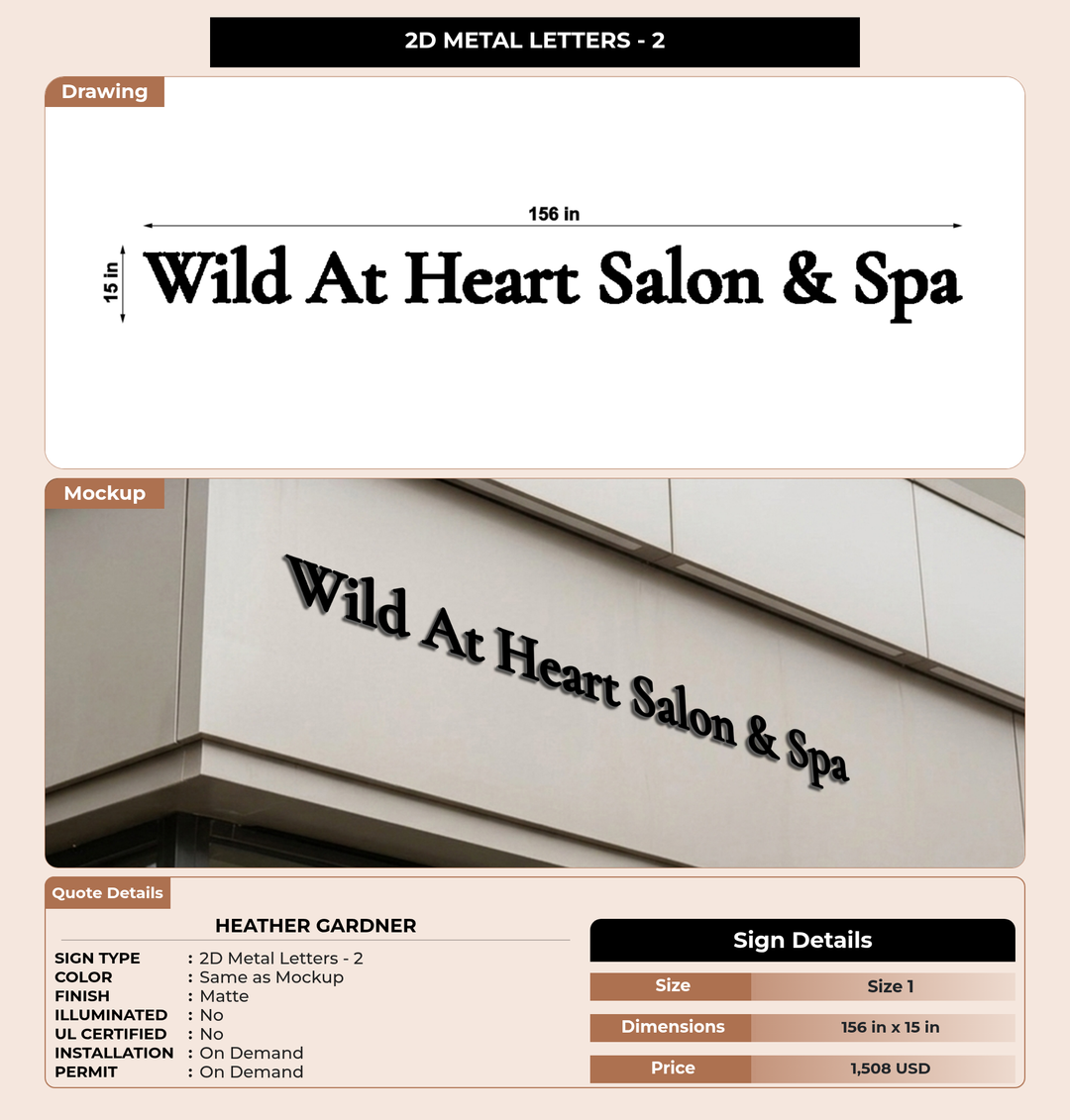 CUSTOM MOCKUP SIGN FOR heather gardner