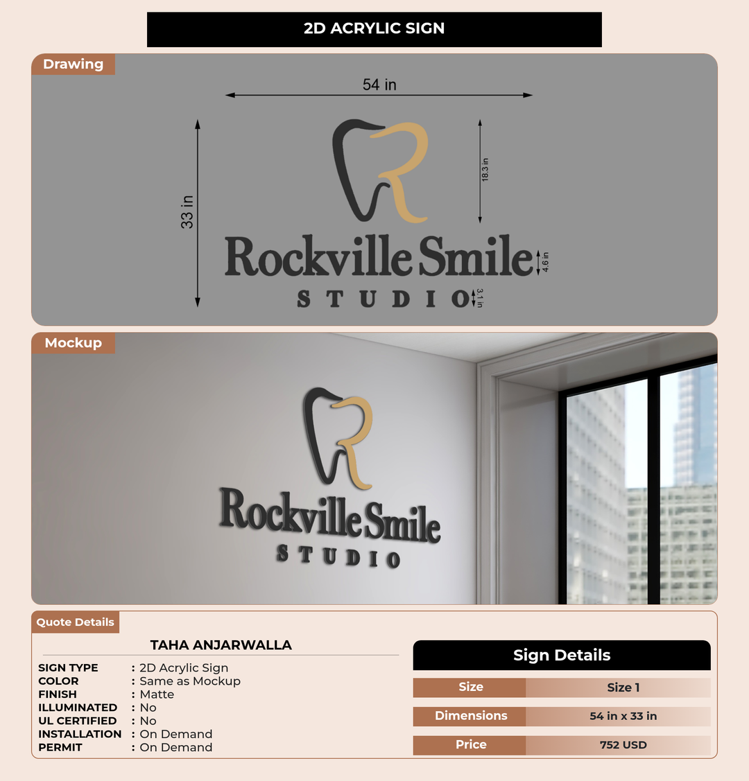 CUSTOM MOCKUP SIGN FOR Taha  Anjarwalla