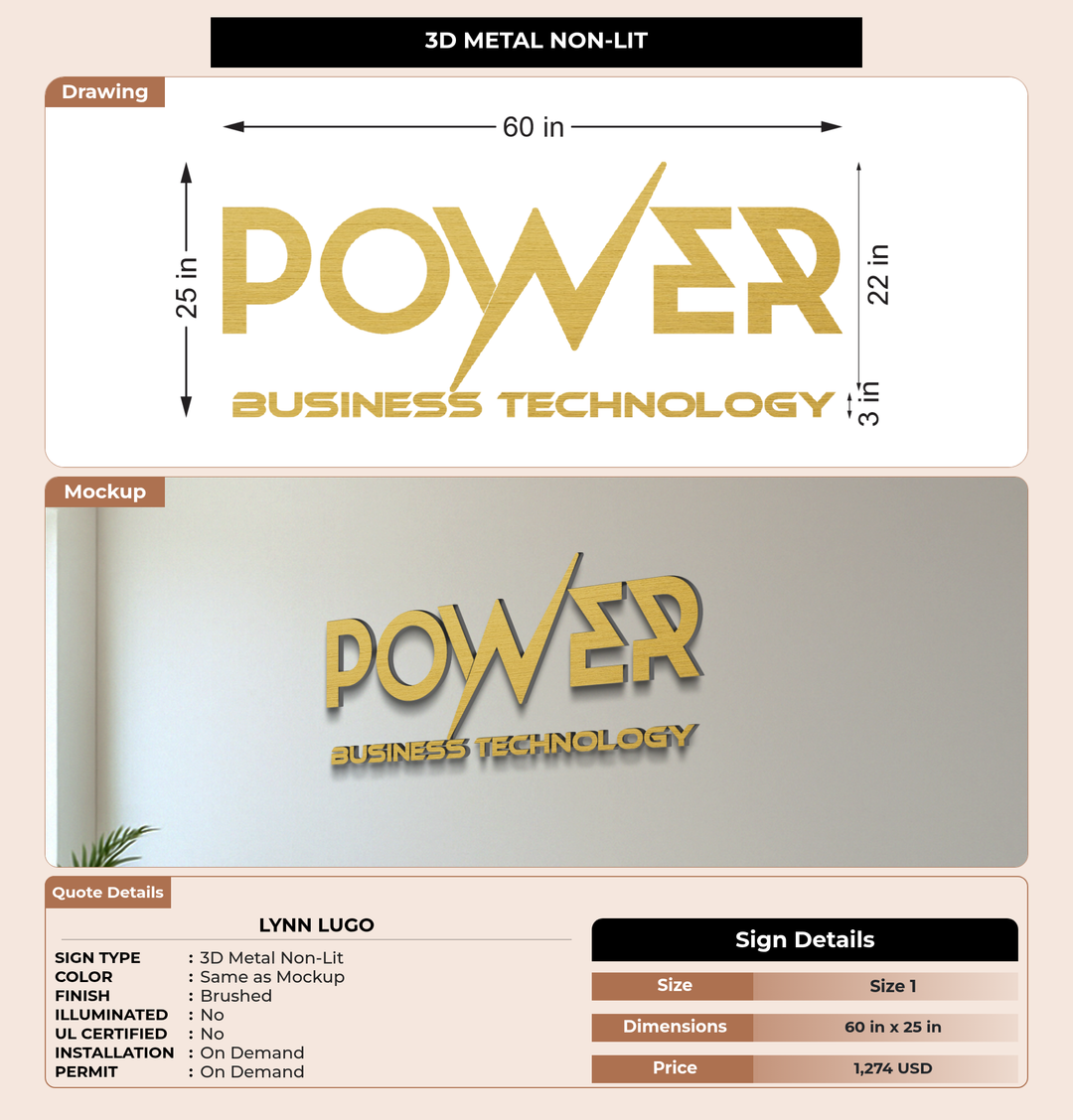 CUSTOM MOCKUP SIGN FOR Lynn Lugo