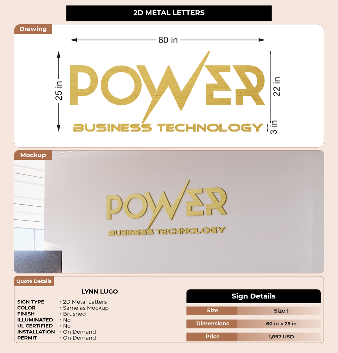 CUSTOM MOCKUP SIGN FOR Lynn Lugo
