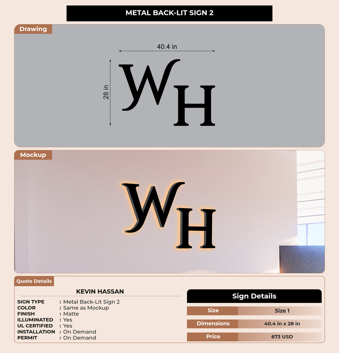 CUSTOM MOCKUP SIGN FOR kevin hassan