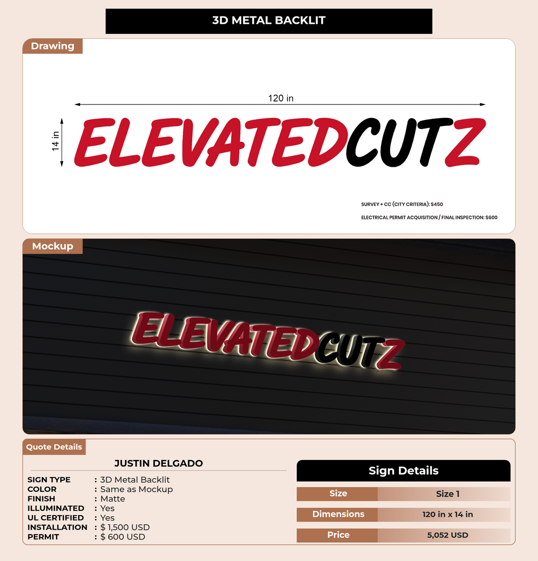 CUSTOM MOCKUP SIGN FOR Justin Delgado