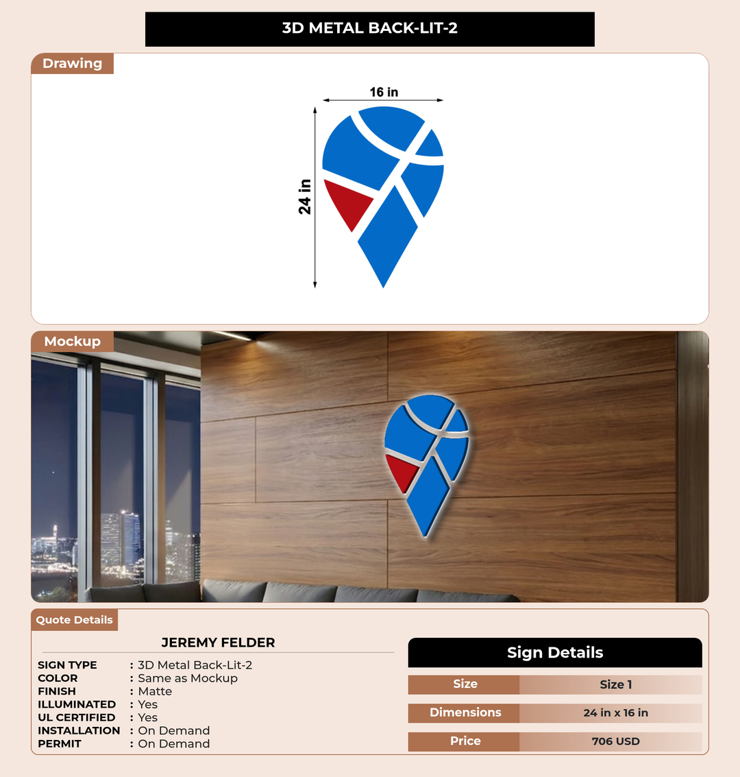 CUSTOM MOCKUP SIGN FOR Jeremy Felder