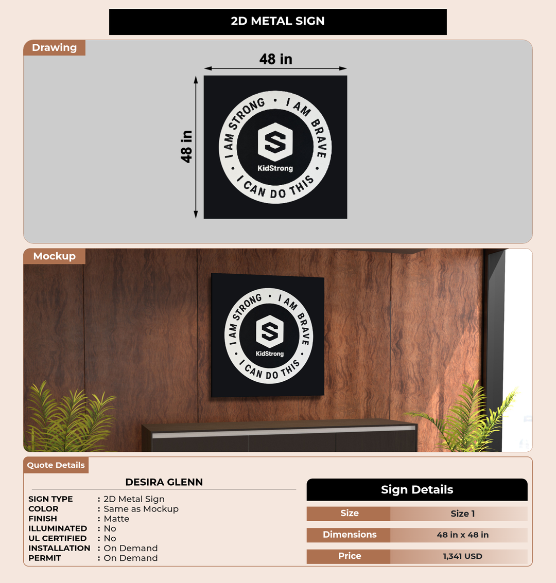 CUSTOM MOCKUP SIGN FOR Desira Glenn