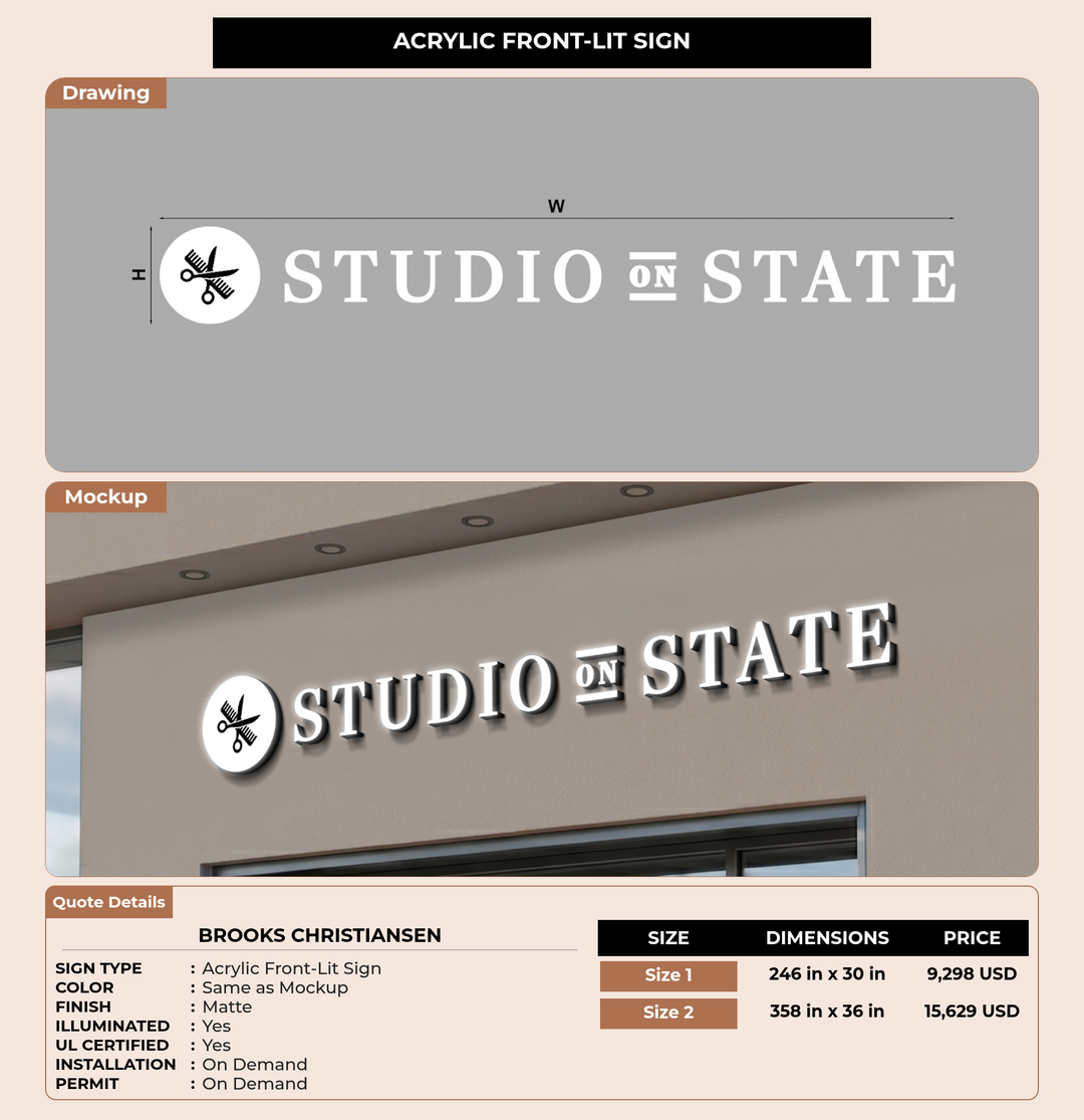 CUSTOM MOCKUP SIGN FOR Brooks Christiansen