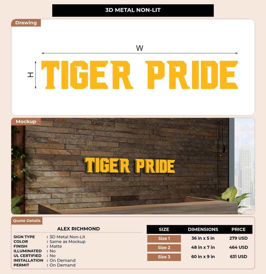 CUSTOM MOCKUP SIGN FOR Alex Richmond
