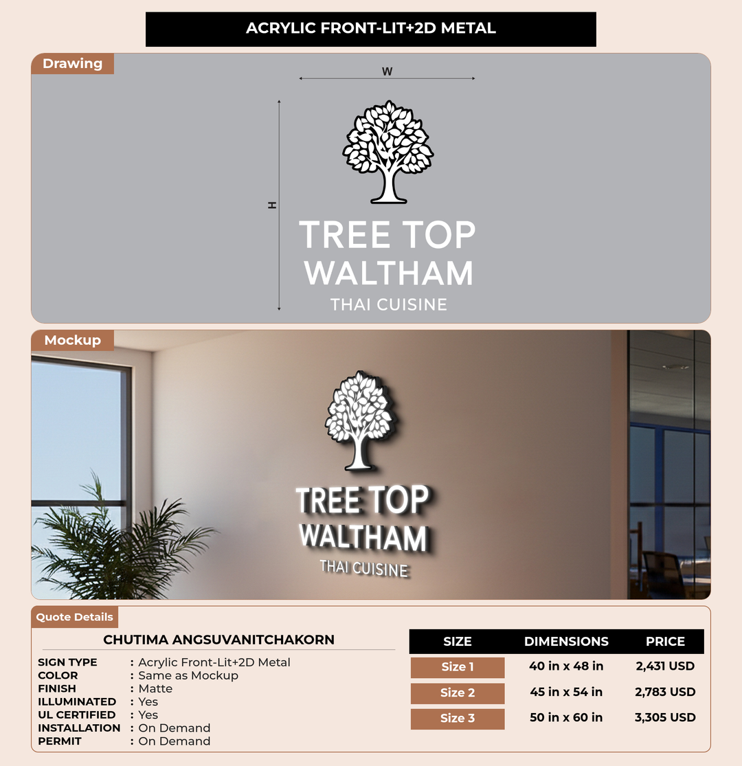CUSTOM MOCKUP SIGN FOR Chutima Angsuvanitchakorn