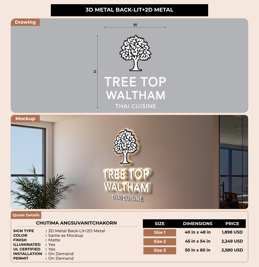 CUSTOM MOCKUP SIGN FOR Chutima Angsuvanitchakorn