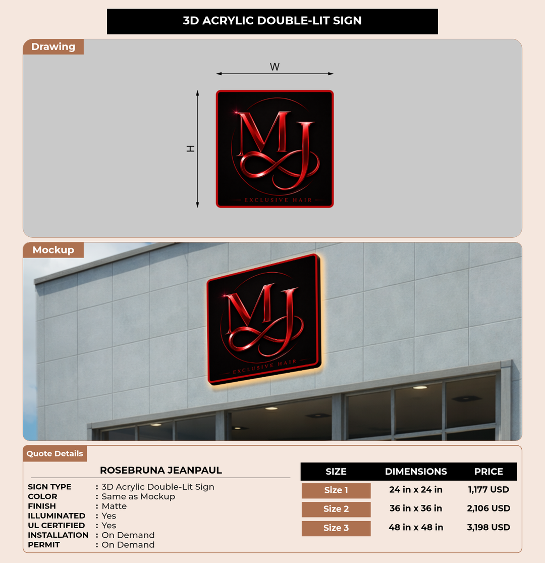 CUSTOM MOCKUP SIGN FOR RoseBruna JeanPaul