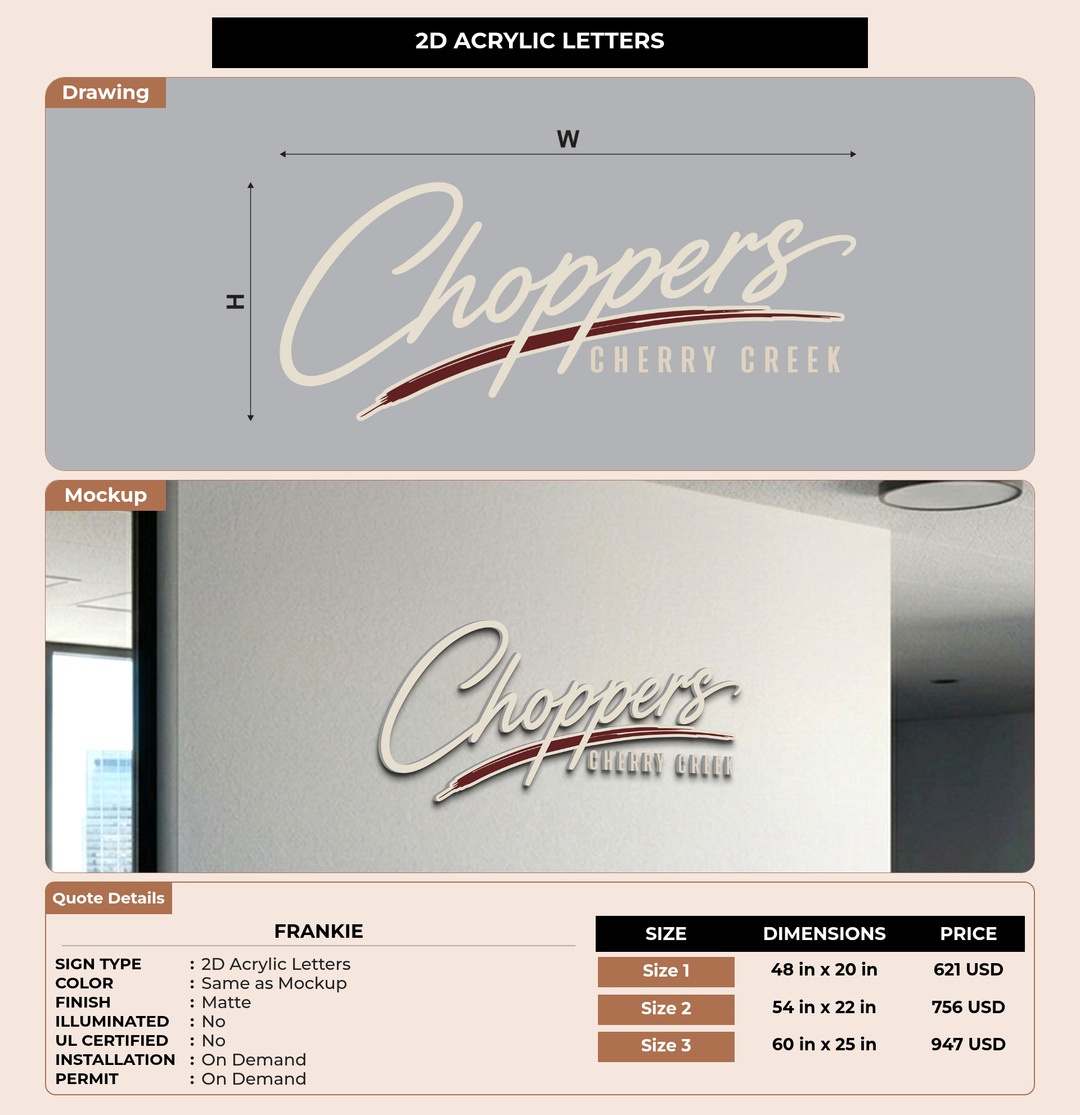 CUSTOM MOCKUP SIGN FOR Frankie