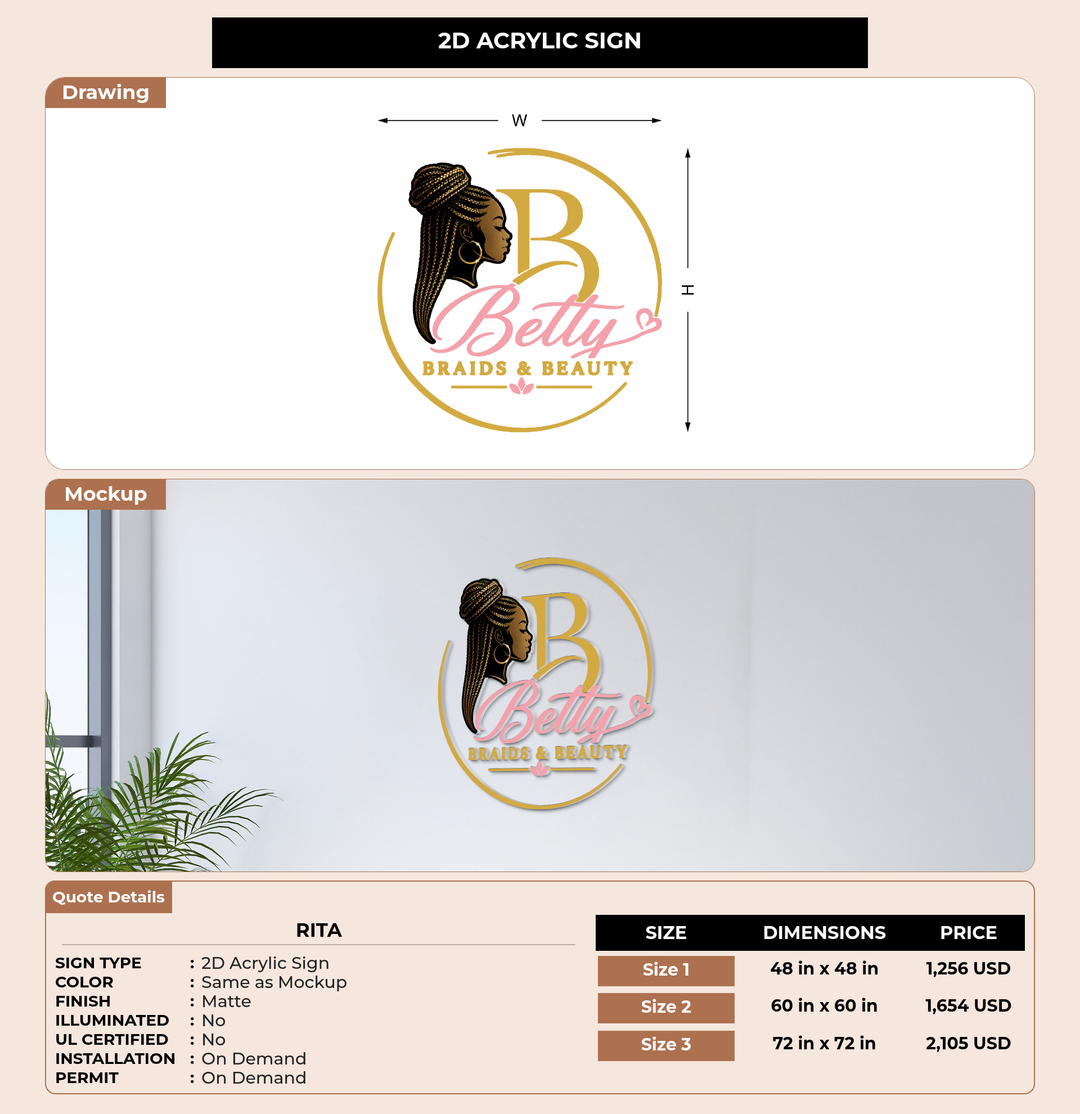 CUSTOM MOCKUP SIGN FOR Rita