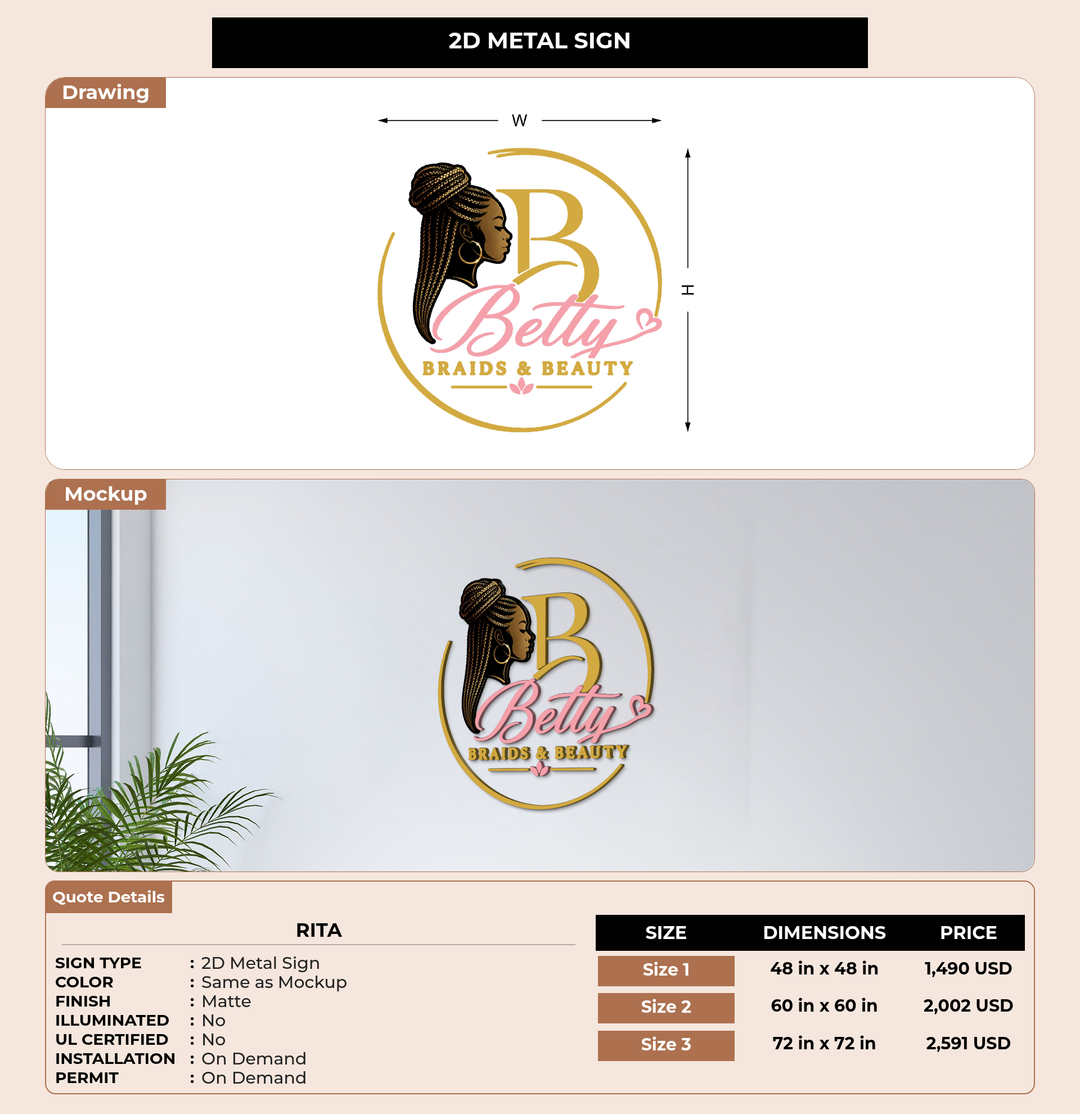 CUSTOM MOCKUP SIGN FOR Rita