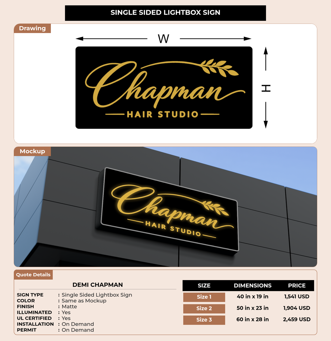 CUSTOM MOCKUP SIGN FOR Demi Chapman