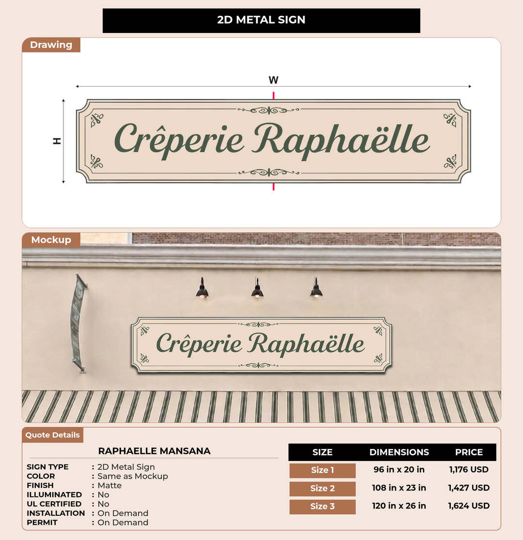 CUSTOM MOCKUP SIGN FOR Raphaelle Mansana