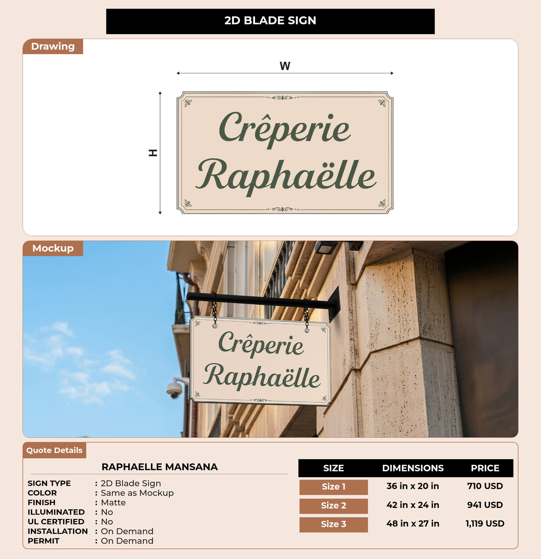 CUSTOM MOCKUP SIGN FOR Raphaelle Mansana