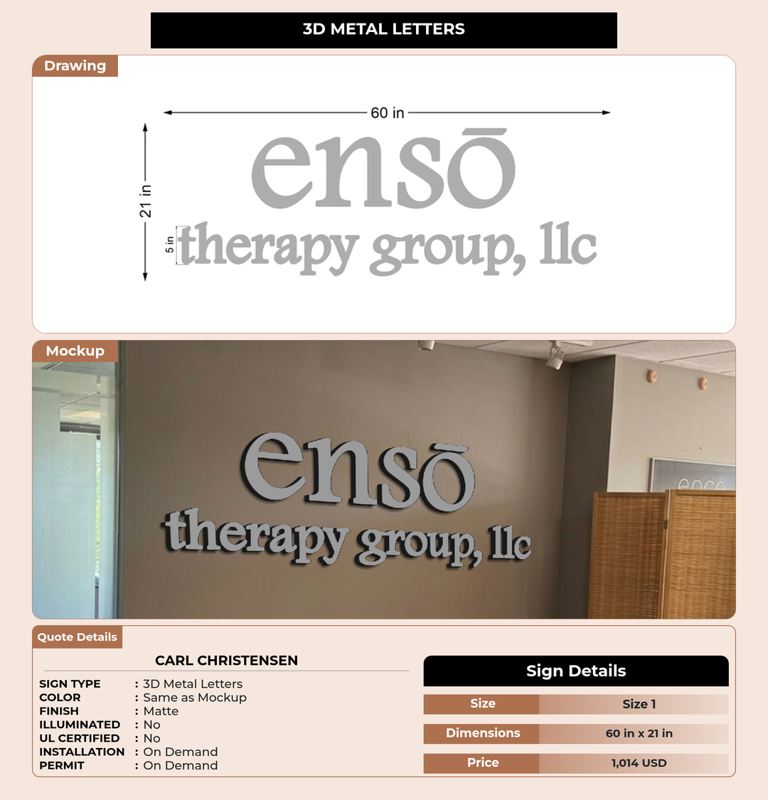 CUSTOM MOCKUP SIGN FOR Carl Christensen