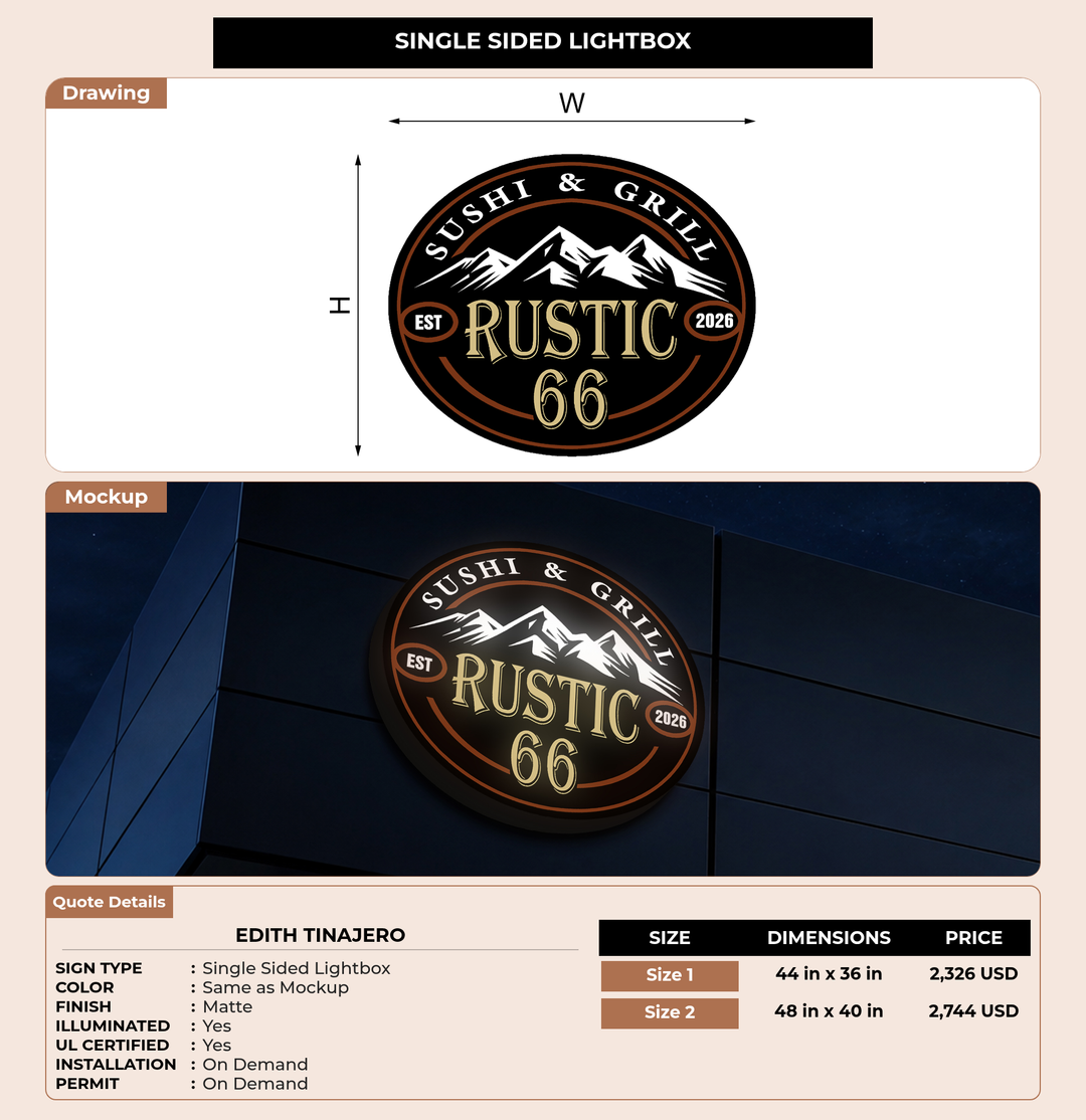 CUSTOM MOCKUP SIGN FOR Edith Tinajero