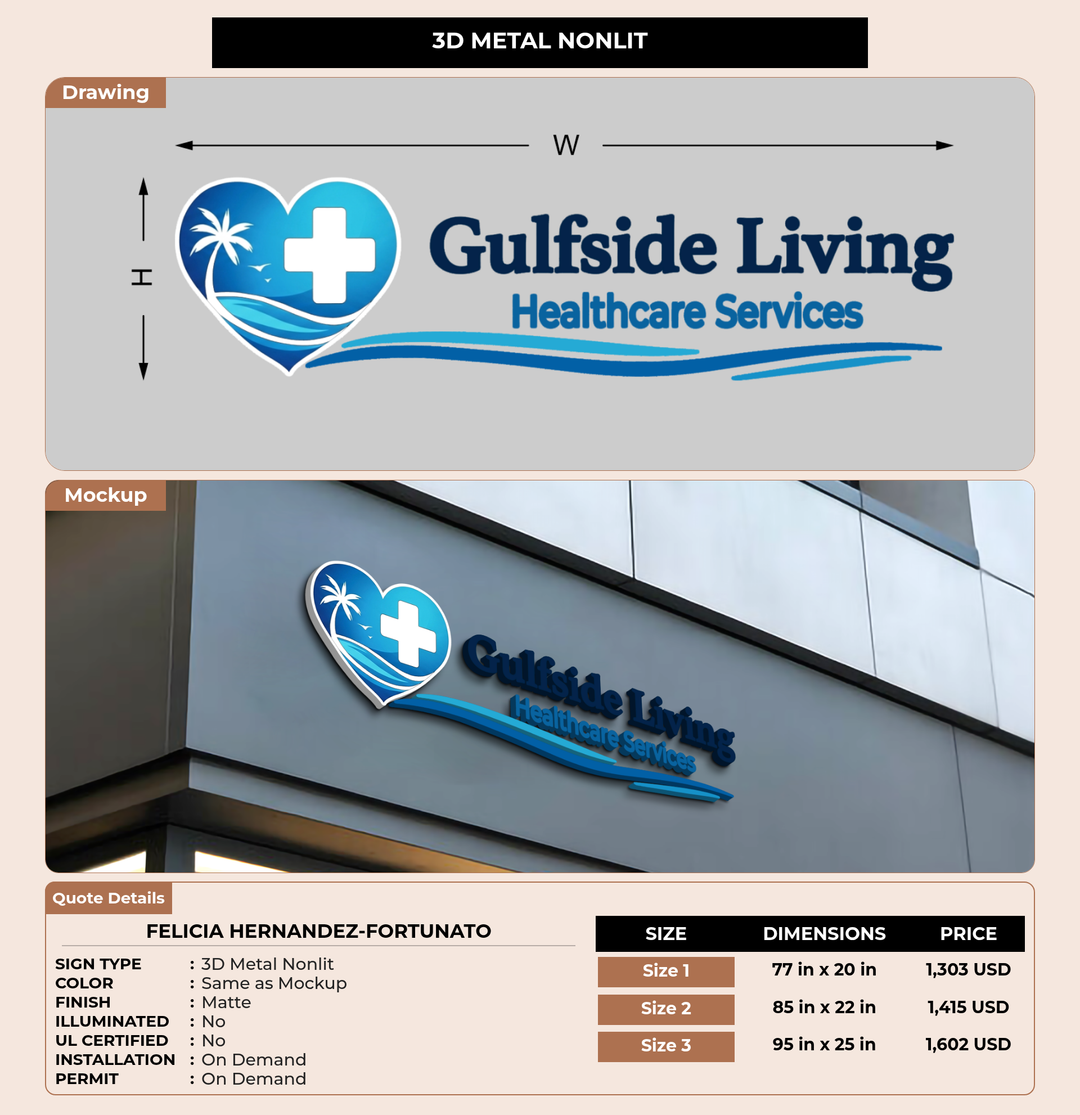 CUSTOM MOCKUP SIGN FOR Felicia Hernandez-Fortunato