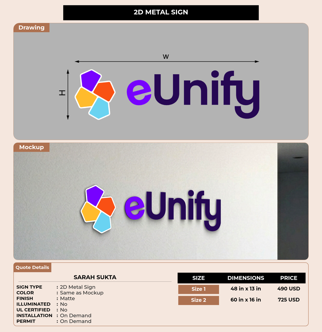CUSTOM MOCKUP SIGN FOR Sarah Sukta
