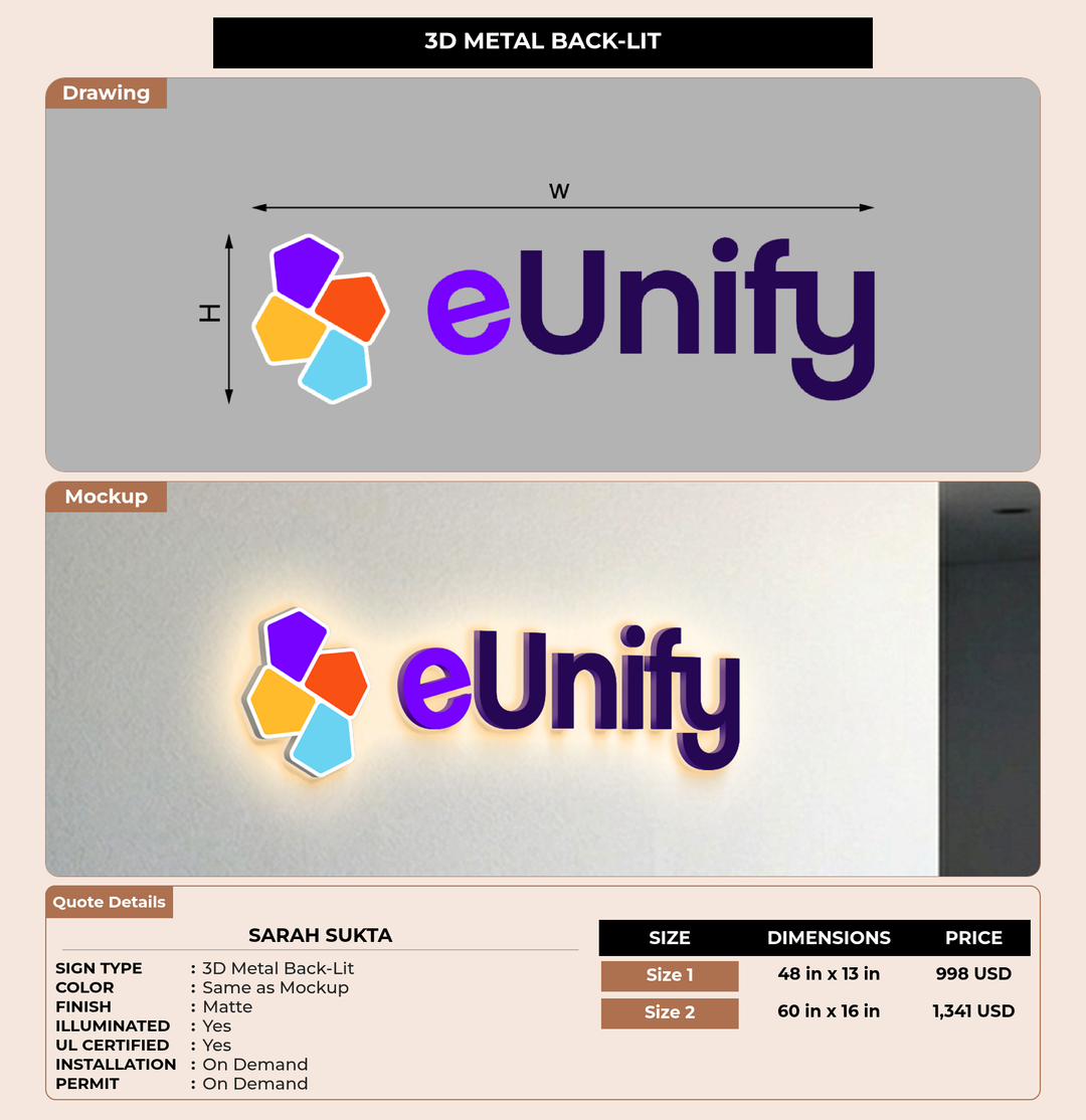 CUSTOM MOCKUP SIGN FOR Sarah Sukta