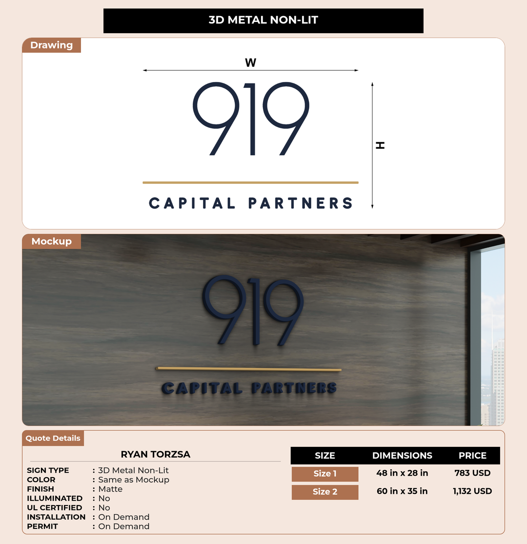 CUSTOM MOCKUP SIGN FOR Ryan Torzsa