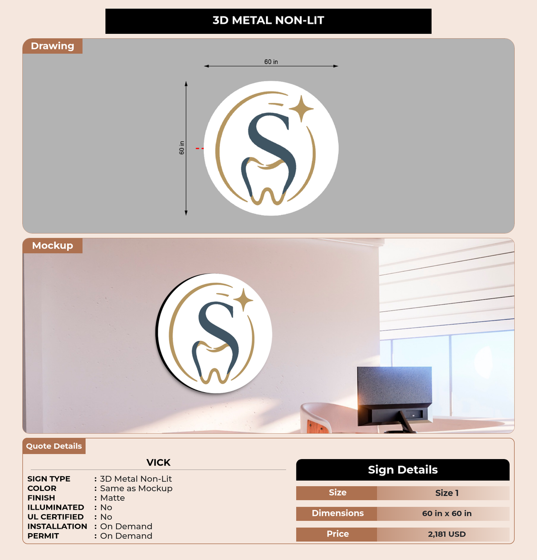 CUSTOM MOCKUP SIGN FOR Vick