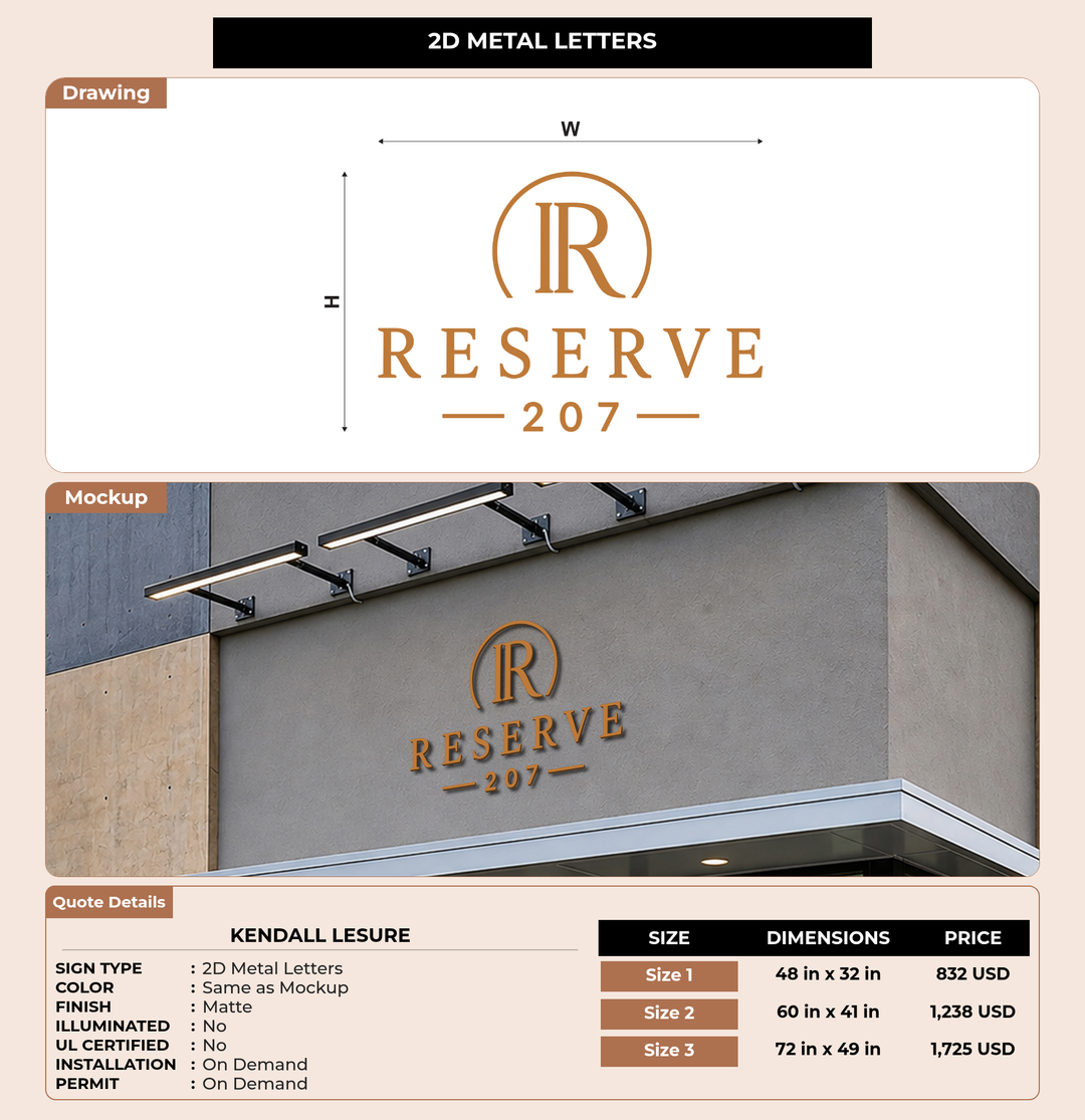 CUSTOM MOCKUP SIGN FOR Kendall LeSure