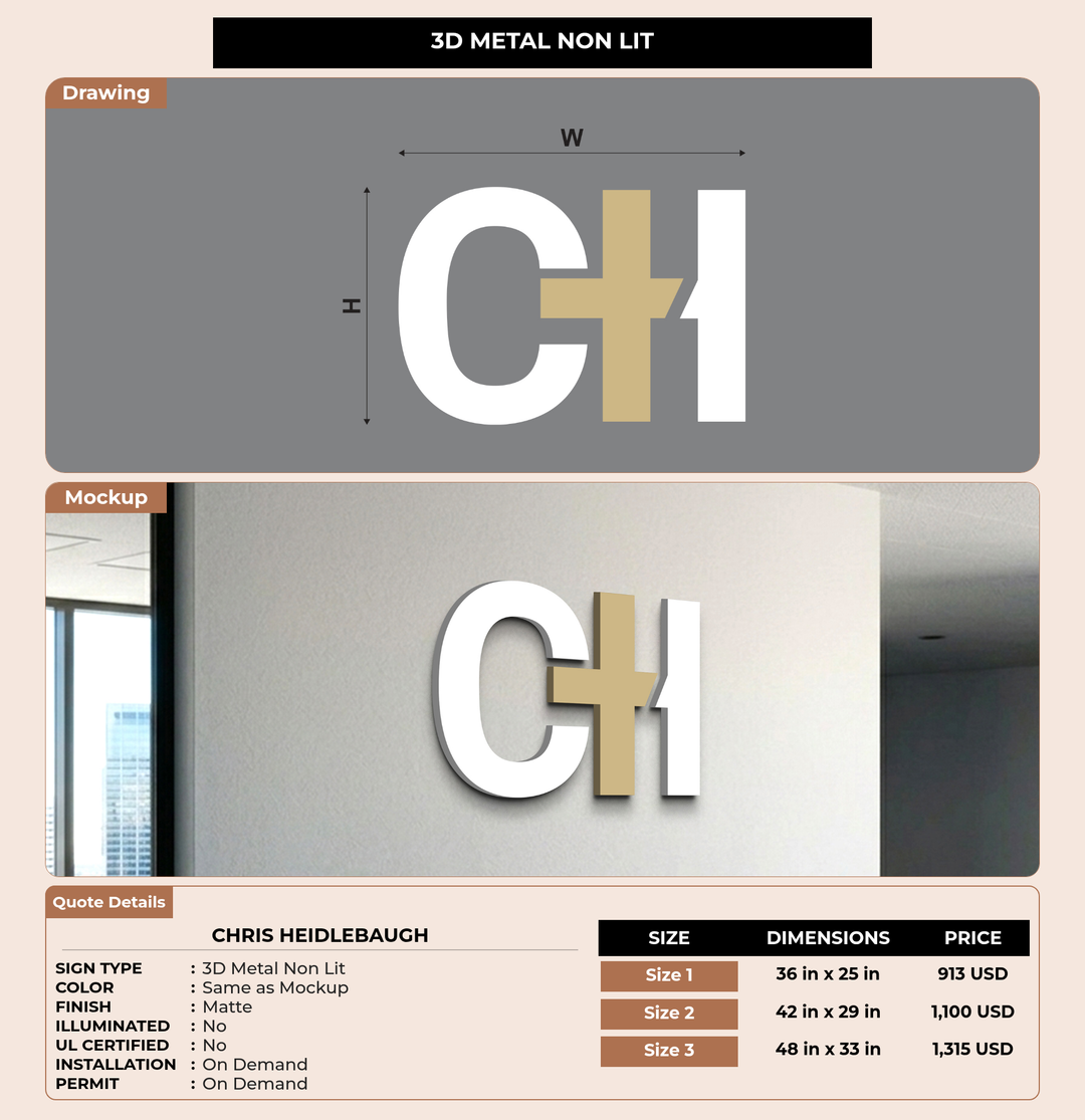 CUSTOM MOCKUP SIGN FOR Chris Heidlebaugh